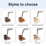 Wooden Multi-function Touch USB Pen Holder Desk Lamp Student Desktop Charging Reading Lamp Led Eye Protection Table Lamp - Image 5