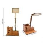 Wooden Multi-function Touch USB Pen Holder Desk Lamp Student Desktop Charging Reading Lamp Led Eye Protection Table Lamp - Image 7
