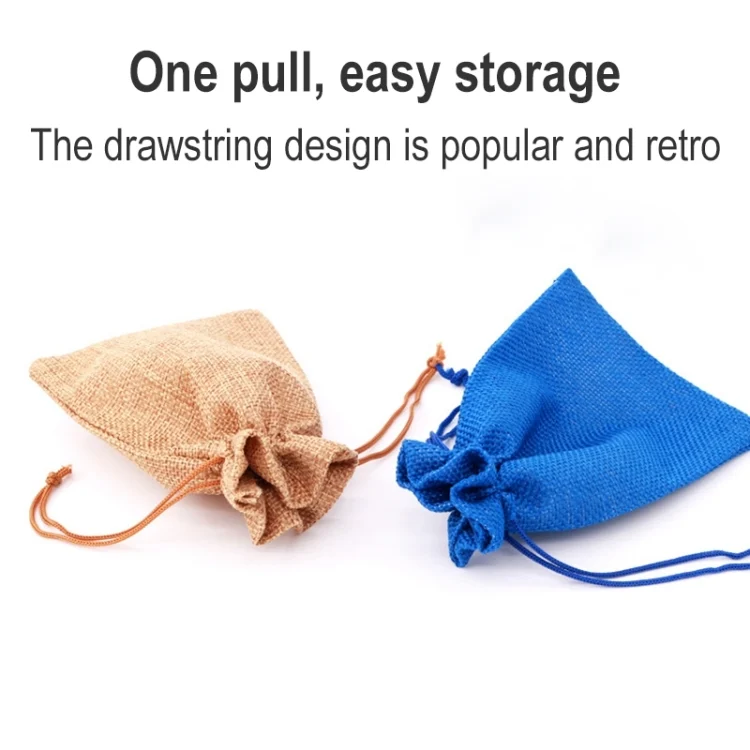 TBD0417094001A_2.webp 50 PCS Multi size Linen Jute Drawstring Gift Bags Sacks Wedding Birthday Party Favors Drawstring Gift Bags - Image 3