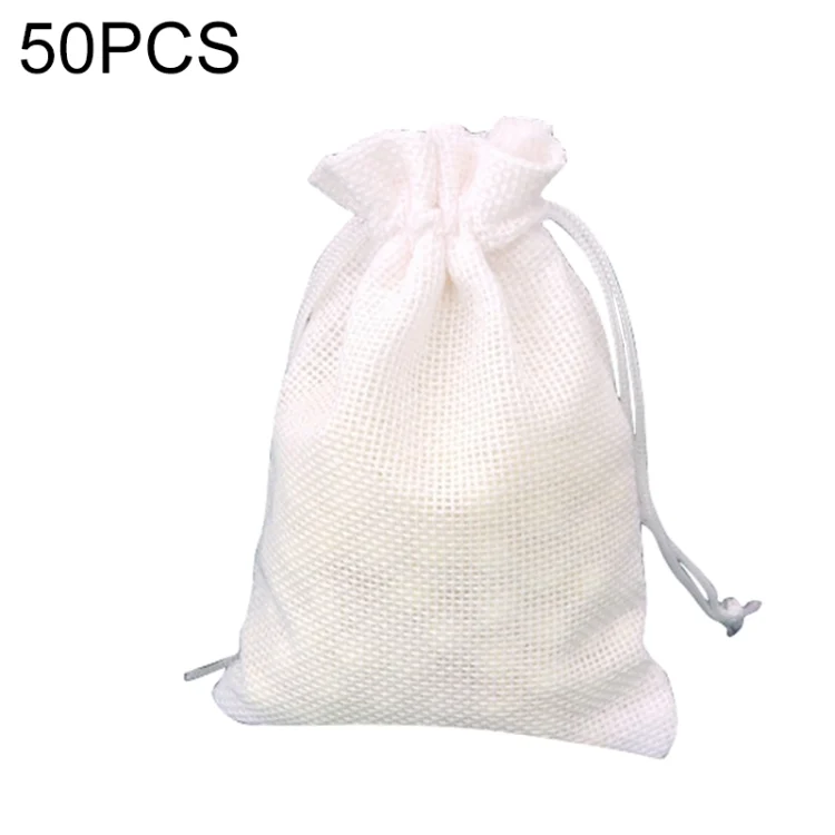50 PCS Multi size Linen Jute Drawstring Gift Bags Sacks Wedding Birthday Party Favors Drawstring Gift Bags