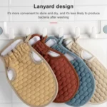 Bath Body Shower Gloves Skin Exfoliating SPA Massage Mitt Lattice Particles Washcloth - Image 10