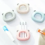 Wall-mounted Bathroom Wall Hanging Rack Creative Couple Suction Cup Toothbrush Shelf Holder - Image 6