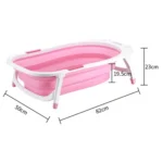 Baby Folding Bathtub Portable Plastic Baby Bath Shower Kids Bathtub - Image 3