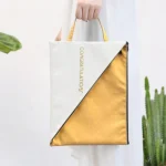 Double Layer Canvas Document File Support Office School Tote Bag Organizer Bag A4 Creative Zipper Storage Bag