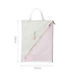Double Layer Canvas Document File Support Office School Tote Bag Organizer Bag A4 Creative Zipper Storage Bag - Image 3