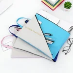 Double Layer Canvas Document File Support Office School Tote Bag Organizer Bag A4 Creative Zipper Storage Bag - Image 4