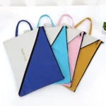 Double Layer Canvas Document File Support Office School Tote Bag Organizer Bag A4 Creative Zipper Storage Bag - Image 6