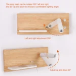 Wireless Wall Lamp USB 5V Charger Wall Lights Hotel Headboard Reading Lighting Spot Luminaire Lamp - Image 6