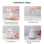 Light Pet Humidifier USB Night Light Home Bedside Lamp Sleep Mute Energy-saving Lamp - Image 8