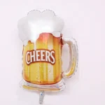 2 PCS Birthday Party Celebration Decoration Wine Bottle Wine Glass Foil Balloon - Image 2