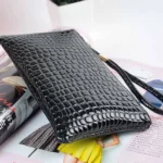 Fashion Long Crocodile Pattern Ladies Clutch Wallet - Image 3
