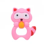 Baby Raccoon Tooth Gel Molar Stick Silicone Baby Bite Toy Hand Rattle Toy - Image 3