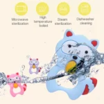 Baby Raccoon Tooth Gel Molar Stick Silicone Baby Bite Toy Hand Rattle Toy - Image 8