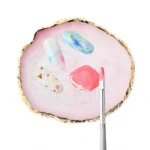 Nail Palettes Resin Agate Pieces Nail Painting Palette Decoration Storage Tray