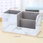 Marble Retro Creative Office Multi-function Pen Holder Storage Box - Image 5