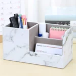 Marble Retro Creative Office Multi-function Pen Holder Storage Box - Image 6