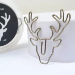 8 PCS/Set Deer Head Paper Clip Shaped Paper Clip Creative Shape Pin Bookmark - Image 3