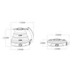 Portable Folding Silicone Intelligent Constant Temperature Travel Camping Electric Kettle - Image 3