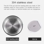 Portable Folding Silicone Intelligent Constant Temperature Travel Camping Electric Kettle - Image 5