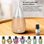 Waterless Diffuser Essential Oil Spray Wood Glass Aromatherapy Air Humidifier - Image 6