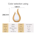 200ml Ultrasound Air Humidifier Aroma Essential Oil Diffuser 7 Colors LED Night Light Cool Mist Maker - Image 4