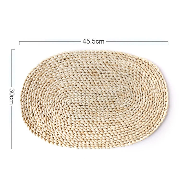 TBD0418900601_2.webp 2 PCS Non-slip Natural Corn Woven Thickening Insulated Tea Mat Table Heat-resistant Casserole Mat - Image 3