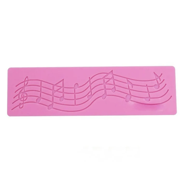 TBD04189027_1.webp 2 PCS Note Cake Decoration Silicone Mould Fondant Cake Tool Baking DIY Mould - Image 2