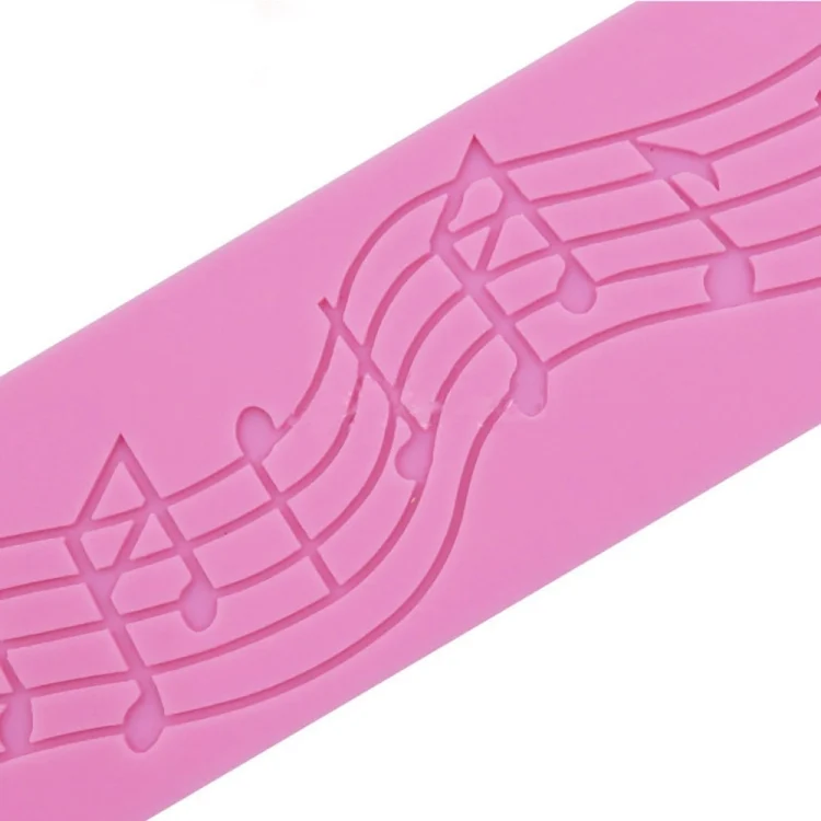 TBD04189027_2.webp 2 PCS Note Cake Decoration Silicone Mould Fondant Cake Tool Baking DIY Mould - Image 3