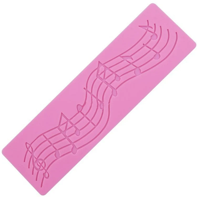 TBD04189027_3.webp 2 PCS Note Cake Decoration Silicone Mould Fondant Cake Tool Baking DIY Mould - Image 4