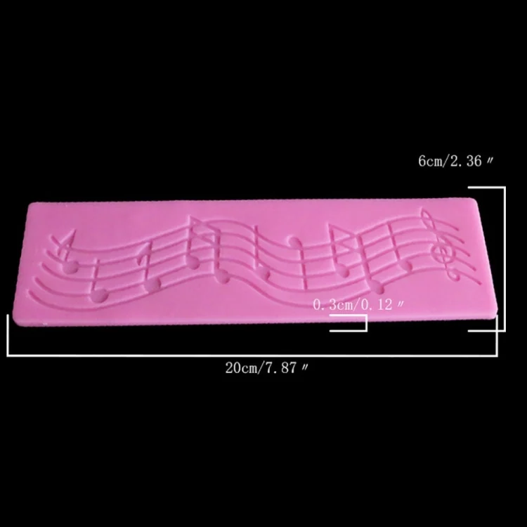 TBD04189027_4.webp 2 PCS Note Cake Decoration Silicone Mould Fondant Cake Tool Baking DIY Mould - Image 5
