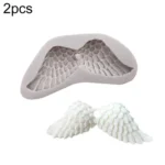 2 PCS Angel Wings 3D Silicone Mold Fondant Cakes Decorate Tools