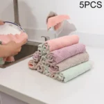 Kitchen Rag Double-sided Water-absorbing Wipe Sink Dish Rag?Non Stick Oil Furniture Cleaning Cloth