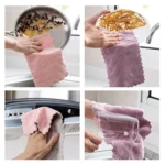 Kitchen Rag Double-sided Water-absorbing Wipe Sink Dish Rag?Non Stick Oil Furniture Cleaning Cloth - Image 13