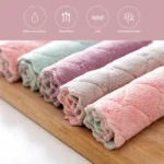 Kitchen Rag Double-sided Water-absorbing Wipe Sink Dish Rag?Non Stick Oil Furniture Cleaning Cloth - Image 5