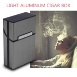 Aluminum Cigar Cigarette Case Tobacco Holder Pocket Box Storage Container Smoking Set - Image 9