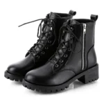 Round Head Low-profile Women Ankle Boots - Image 2