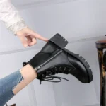Round Head Low-profile Women Ankle Boots - Image 5