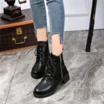 Round Head Low-profile Women Ankle Boots - Image 7