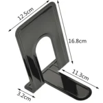 2 PCS Simple Metal Bookend Support Frame Non Slip Book Stand Desktop Organizer - Image 3