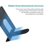 2 PCS Simple Metal Bookend Support Frame Non Slip Book Stand Desktop Organizer - Image 4