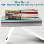 2 PCS Simple Metal Bookend Support Frame Non Slip Book Stand Desktop Organizer - Image 7