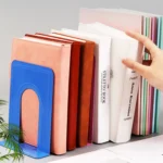 2 PCS Simple Metal Bookend Support Frame Non Slip Book Stand Desktop Organizer - Image 8