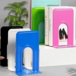 2 PCS Simple Metal Bookend Support Frame Non Slip Book Stand Desktop Organizer - Image 9