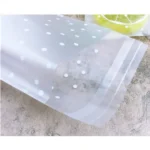 100pcs / Pack Plastic Transparent Cellophane Bags Polka Dot Candy Cookie Gift Bag with DIY Self Adhesive Pouch Celofan Bags for Party - Image 3