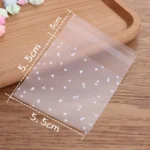 100pcs / Pack Plastic Transparent Cellophane Bags Polka Dot Candy Cookie Gift Bag with DIY Self Adhesive Pouch Celofan Bags for Party - Image 10