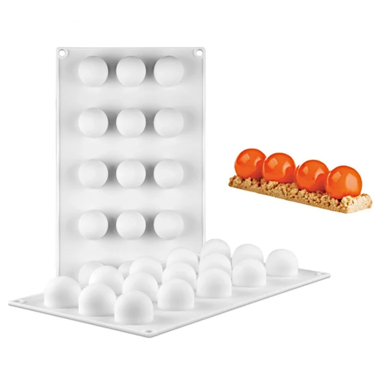 TBD0419829501.webp French Dessert 15 Even Spherical Cake Mold Mousse Silicone Creative DIY Baking Mold - Image 1