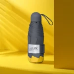 LY-0621 Five-Fold Eight-bone Umbrella Simple Black Glue Sunscreen Umbrella