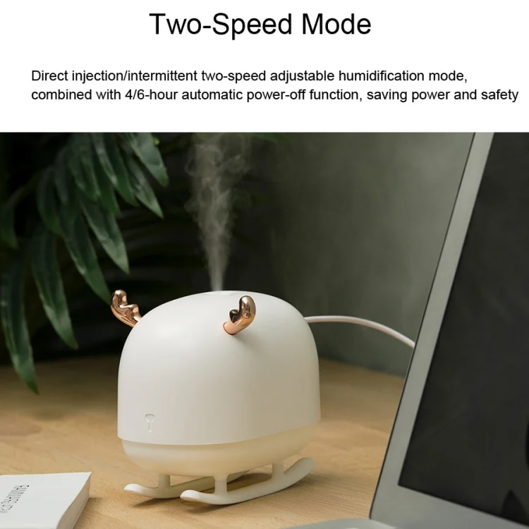 TBD0420583501A_5.webp SOTHING DSHJ-H-009 260ML Deer Air Humidifier USB Home Atmosphere Night Light Air Purifier - Image 6