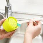 2 Sets 2 in 1 Double Head Door Window Gap Cleaning Brush Cup Brush with Tail Scraper - Image 5