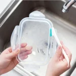 2 Sets 2 in 1 Double Head Door Window Gap Cleaning Brush Cup Brush with Tail Scraper - Image 6